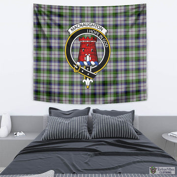 MacNaughton Dress Tartan Tapestry Wall Hanging and Home Decor for Room with Family Crest