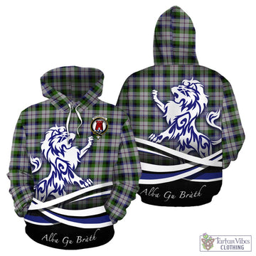 MacNaughton Dress Tartan Hoodie with Alba Gu Brath Regal Lion Emblem