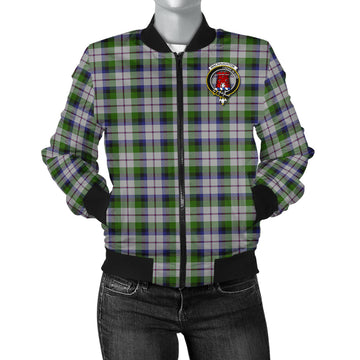 MacNaughton Dress Tartan Bomber Jacket with Family Crest