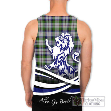 MacNaughton Dress Tartan Men's Tank Top with Alba Gu Brath Regal Lion Emblem