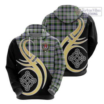 MacNaughton Dress Tartan Hoodie with Family Crest and Celtic Symbol Style