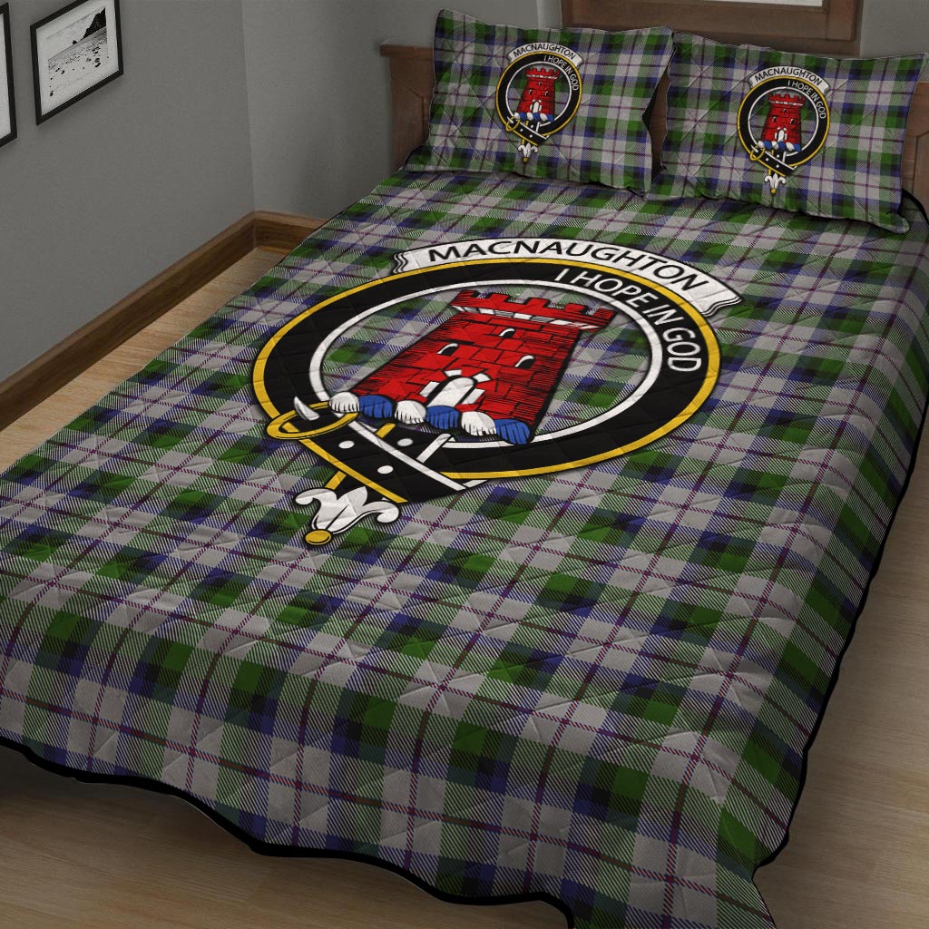 MacNaughton Dress Tartan Quilt Bed Set with Family Crest - Tartan Vibes Clothing