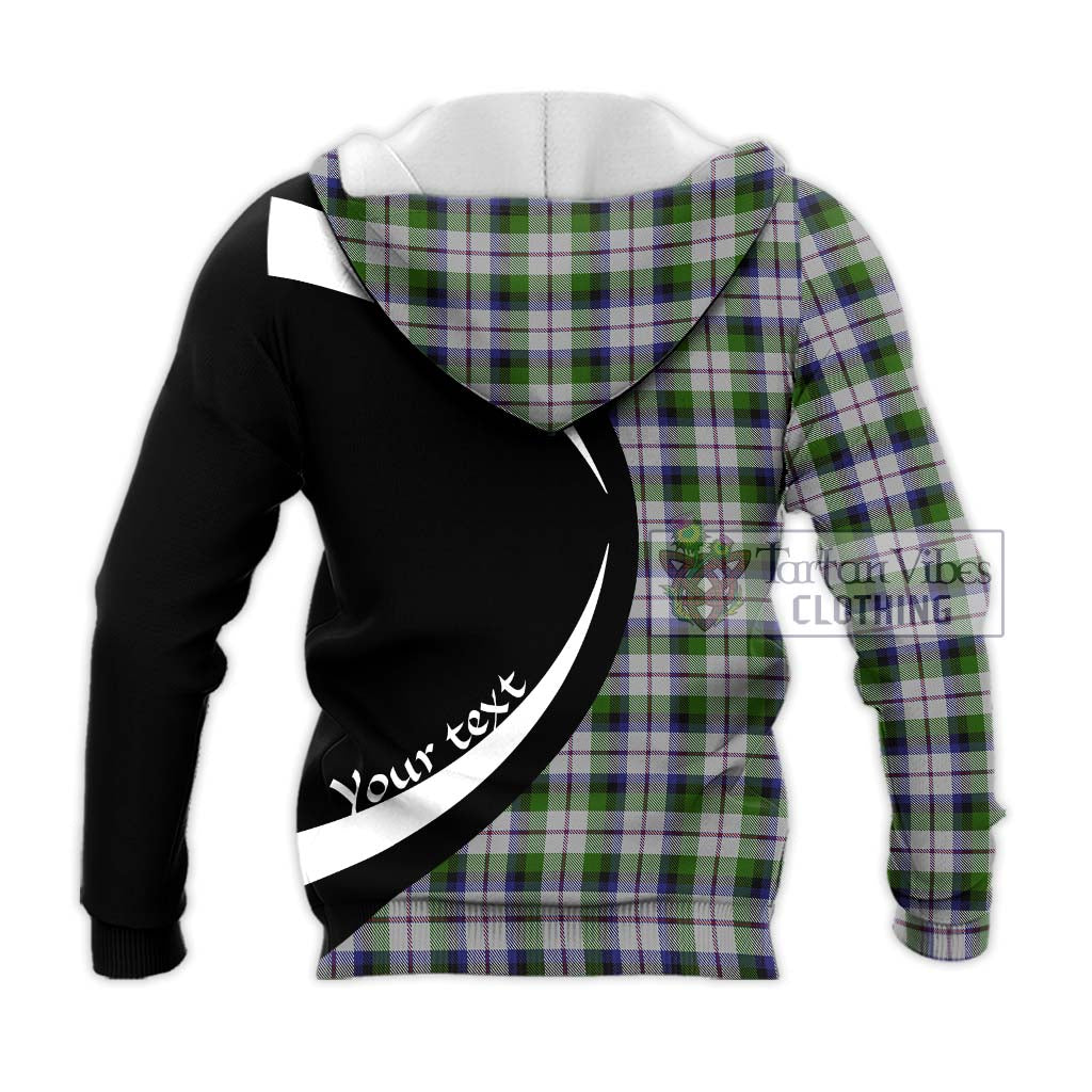 MacNaughton Dress Tartan Knitted Hoodie with Family Crest Circle Style - Tartan Vibes Clothing