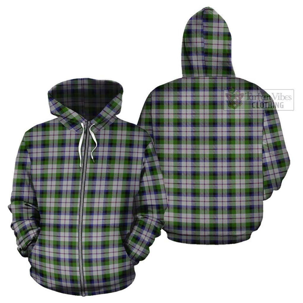 MacNaughton Dress Tartan Cotton Hoodie Zip Hoodie - Tartan Vibes Clothing