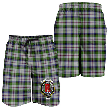 MacNaughton Dress Tartan Mens Shorts with Family Crest