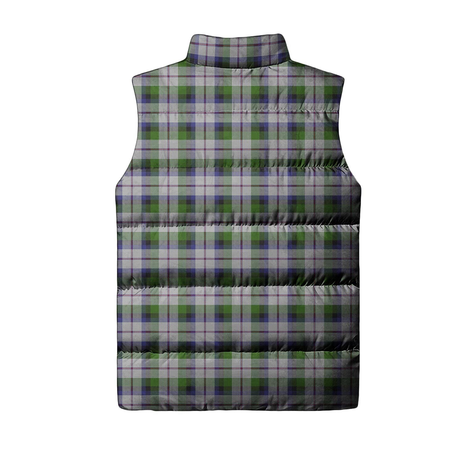 MacNaughton Dress Tartan Sleeveless Puffer Jacket with Family Crest - Tartanvibesclothing