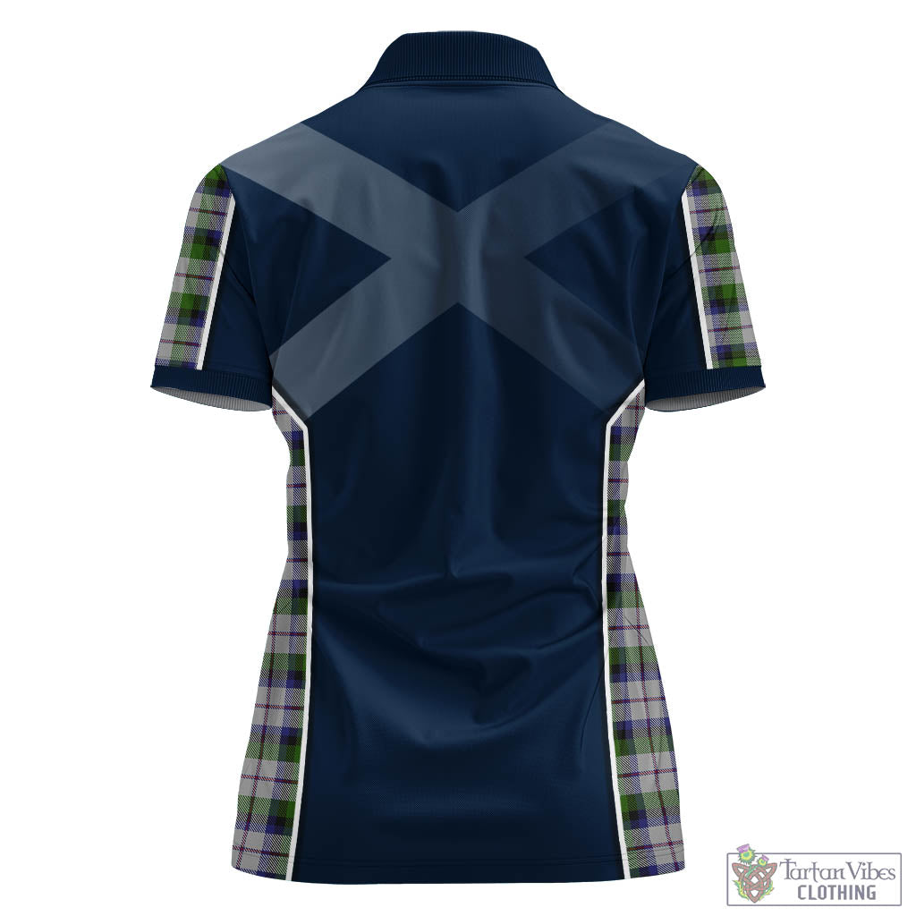 Tartan Vibes Clothing MacNaughton Dress Tartan Women's Polo Shirt with Family Crest and Scottish Thistle Vibes Sport Style