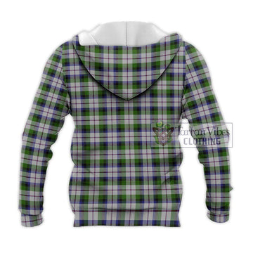 MacNaughton Dress Tartan Knitted Hoodie with Family Crest DNA In Me Style