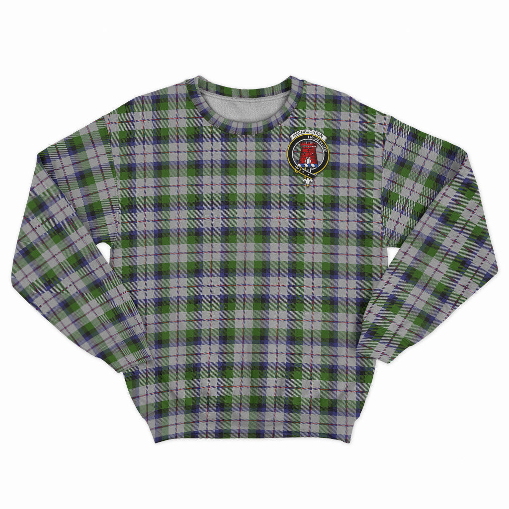 MacNaughton Dress Tartan Sweatshirt with Family Crest - Tartan Vibes Clothing