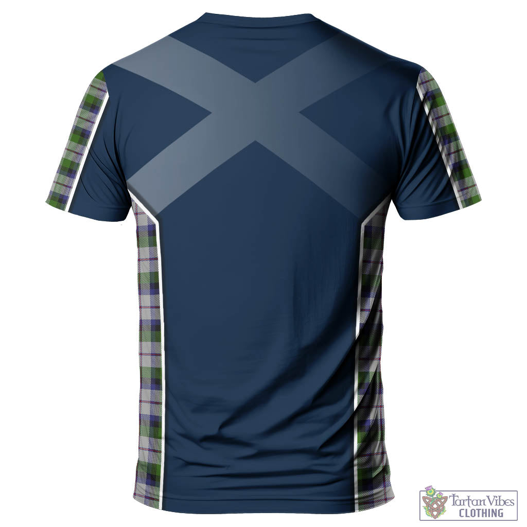 Tartan Vibes Clothing MacNaughton Dress Tartan T-Shirt with Family Crest and Scottish Thistle Vibes Sport Style