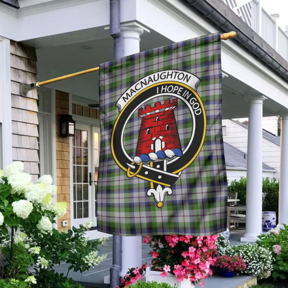 MacNaughton Dress Tartan Flag with Family Crest - Tartan Vibes Clothing