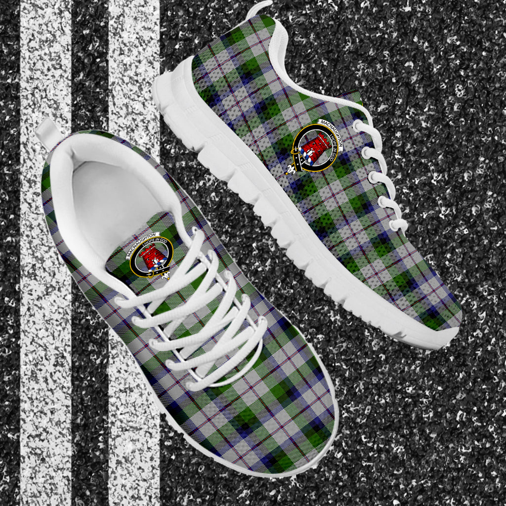 MacNaughton Dress Tartan Sneakers with Family Crest - Tartan Vibes Clothing