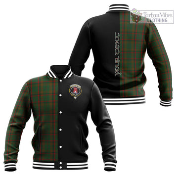 MacNaughton Hunting Tartan Baseball Jacket with Family Crest and Half Of Me Style