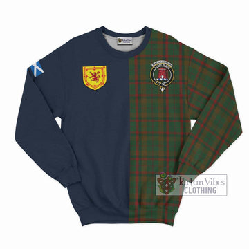 MacNaughton Hunting Tartan Sweatshirt Alba with Scottish Lion Royal Arm Half Style