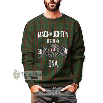 MacNaughton Hunting Tartan Sweatshirt with Family Crest DNA In Me Style