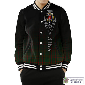 Macnaughton Hunting Tartan Baseball Jacket Featuring Alba Gu Brath Family Crest Celtic Inspired