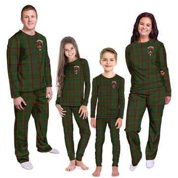 Macnaughton Hunting Tartan Pajamas Family Set with Family Crest