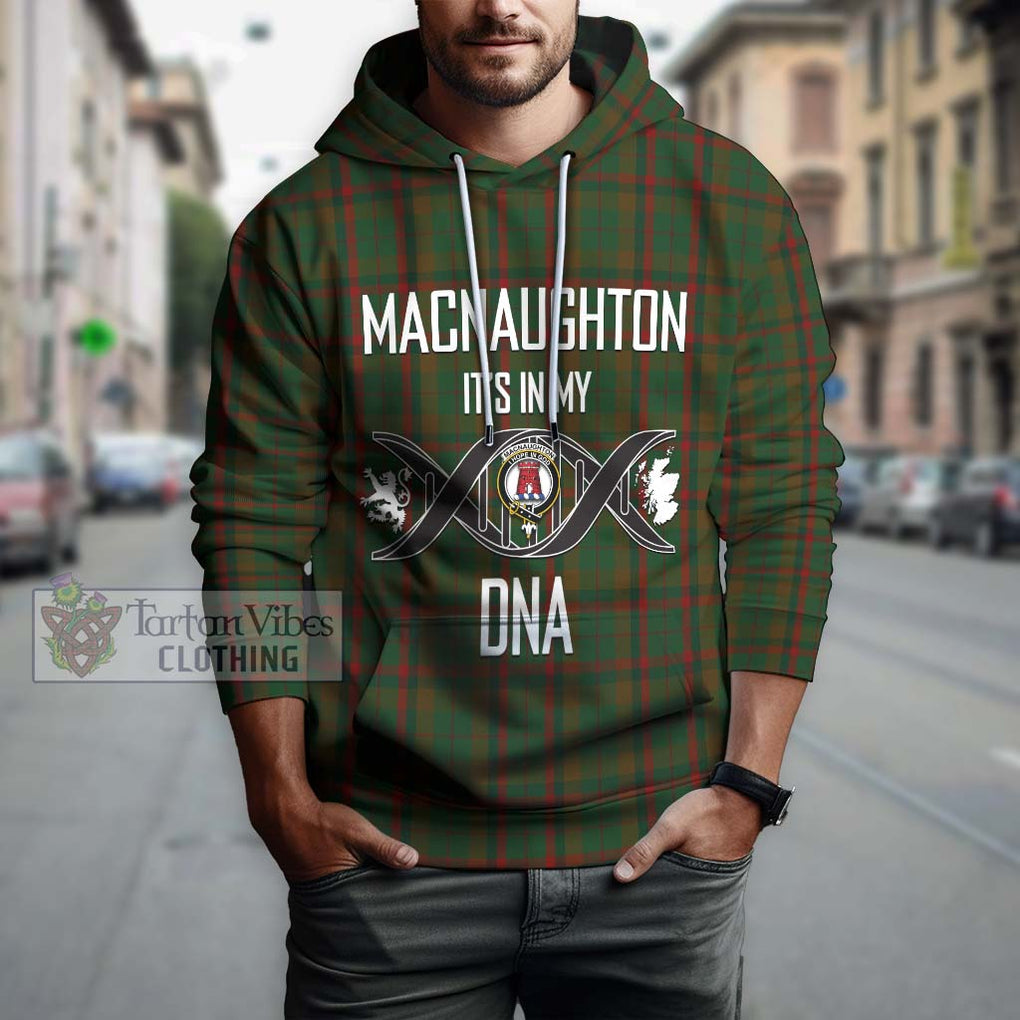 MacNaughton Hunting Tartan Hoodie with Family Crest DNA In Me Style Pullover Hoodie - Tartanvibesclothing Shop