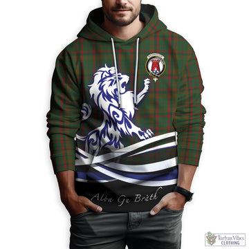 Macnaughton Hunting Tartan Hoodie with Alba Gu Brath Regal Lion Emblem