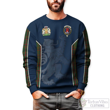 Macnaughton Hunting Tartan Sweater with Family Crest and Lion Rampant Vibes Sport Style