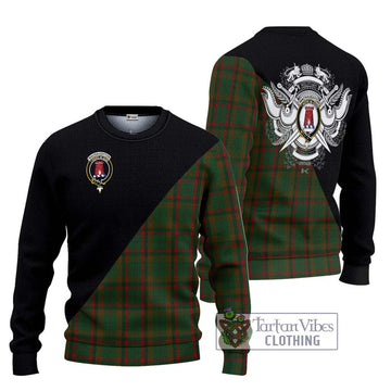 MacNaughton Hunting Tartan Ugly Sweater with Family Crest and Military Logo Style