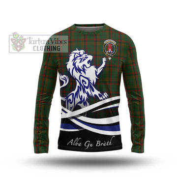 MacNaughton Hunting Tartan Long Sleeve T-Shirt with Alba Gu Brath Regal Lion Emblem