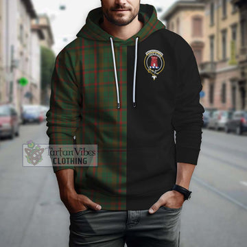 MacNaughton Hunting Tartan Hoodie with Family Crest and Half Of Me Style