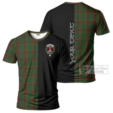 MacNaughton Hunting Tartan T-Shirt with Family Crest and Half Of Me Style