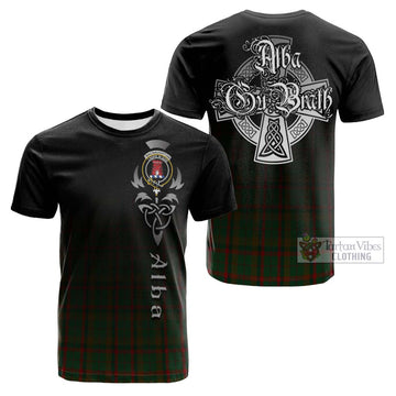 MacNaughton Hunting Tartan Cotton T-shirt Featuring Alba Gu Brath Family Crest Celtic Inspired