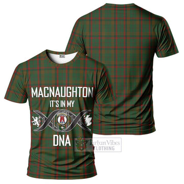 MacNaughton Hunting Tartan T-Shirt with Family Crest DNA In Me Style