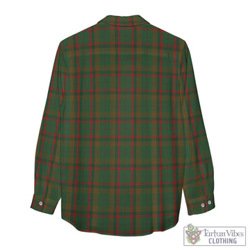 Macnaughton Hunting Tartan Women's Casual Shirt with Family Crest