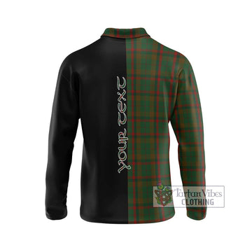 MacNaughton Hunting Tartan Long Sleeve Polo Shirt with Family Crest and Half Of Me Style