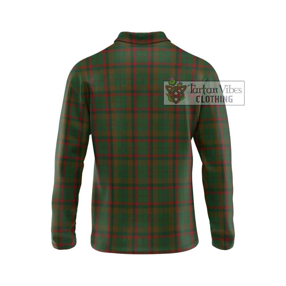 MacNaughton Hunting Tartan Long Sleeve Polo Shirt with Family Crest DNA In Me Style - Tartanvibesclothing Shop