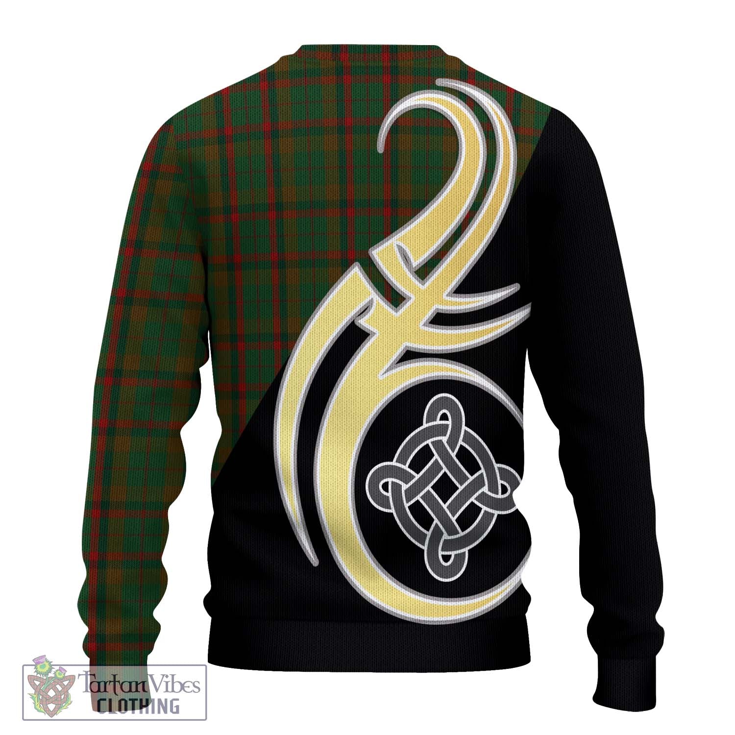 MacNaughton Hunting Tartan Knitted Sweater with Family Crest and Celtic Symbol Style - Tartan Vibes Clothing