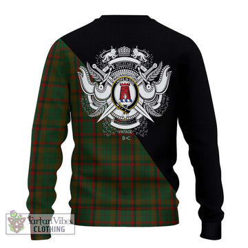 MacNaughton Hunting Tartan Ugly Sweater with Family Crest and Military Logo Style