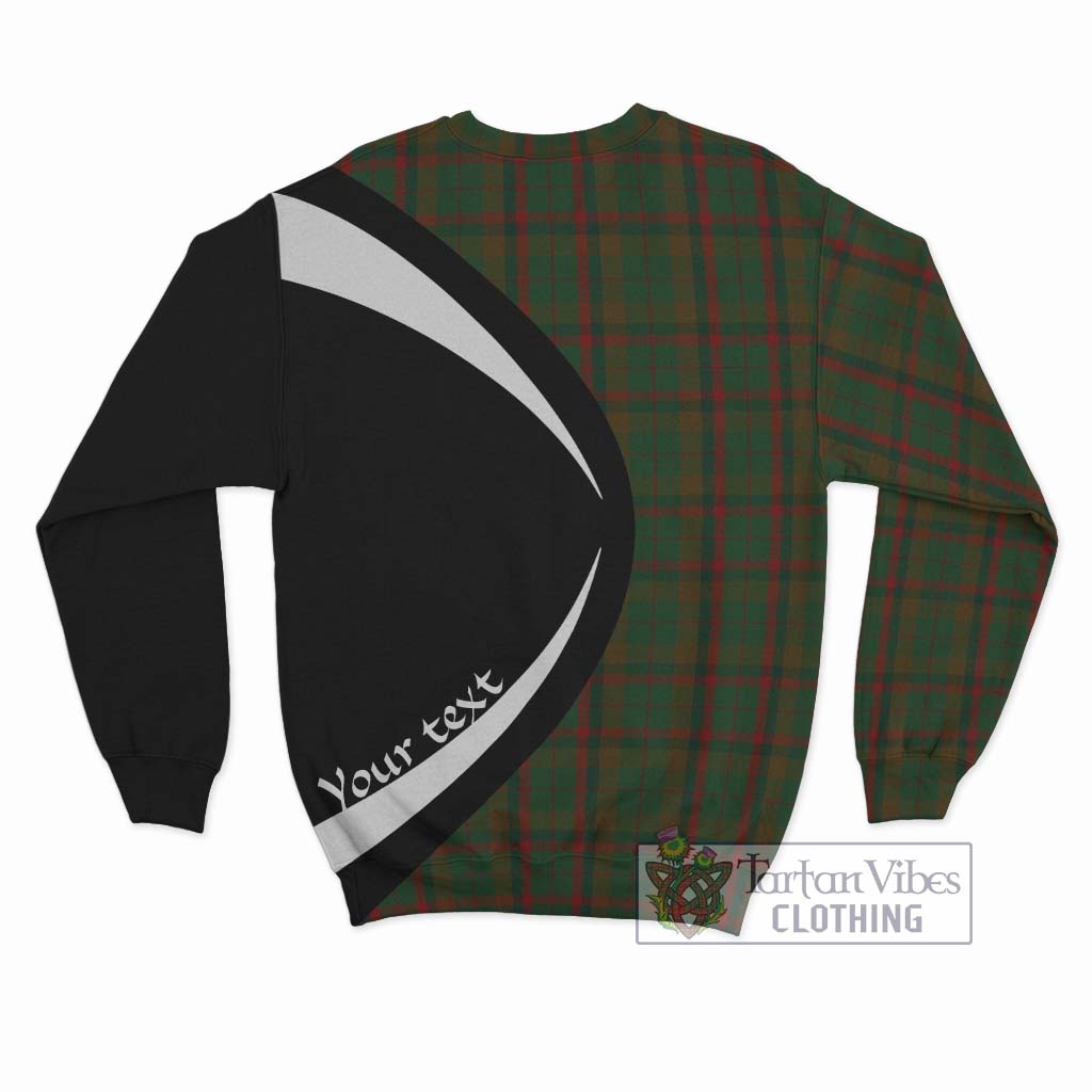 MacNaughton Hunting Tartan Sweatshirt with Family Crest Circle Style - Tartan Vibes Clothing