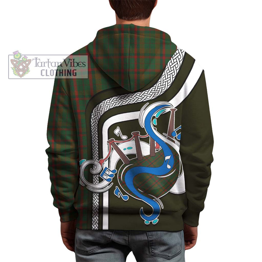 MacNaughton Hunting Tartan Hoodie with Epic Bagpipe Style - Tartanvibesclothing Shop