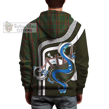 MacNaughton Hunting Tartan Hoodie with Epic Bagpipe Style