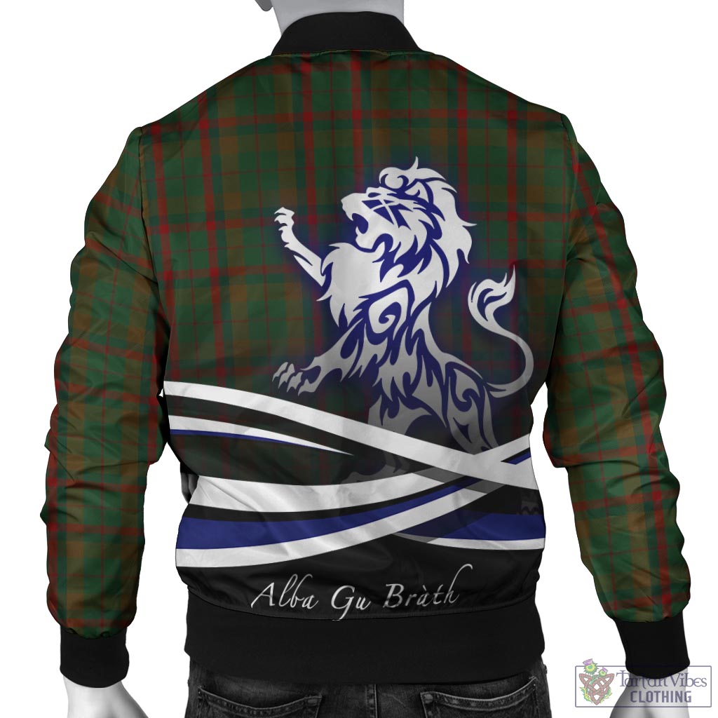 Tartan Vibes Clothing Macnaughton Hunting Tartan Bomber Jacket with Alba Gu Brath Regal Lion Emblem