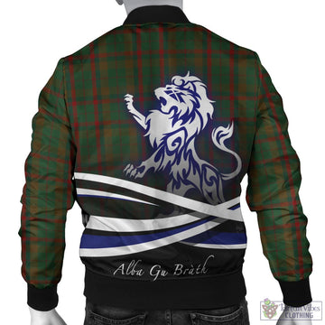 Macnaughton Hunting Tartan Bomber Jacket with Alba Gu Brath Regal Lion Emblem