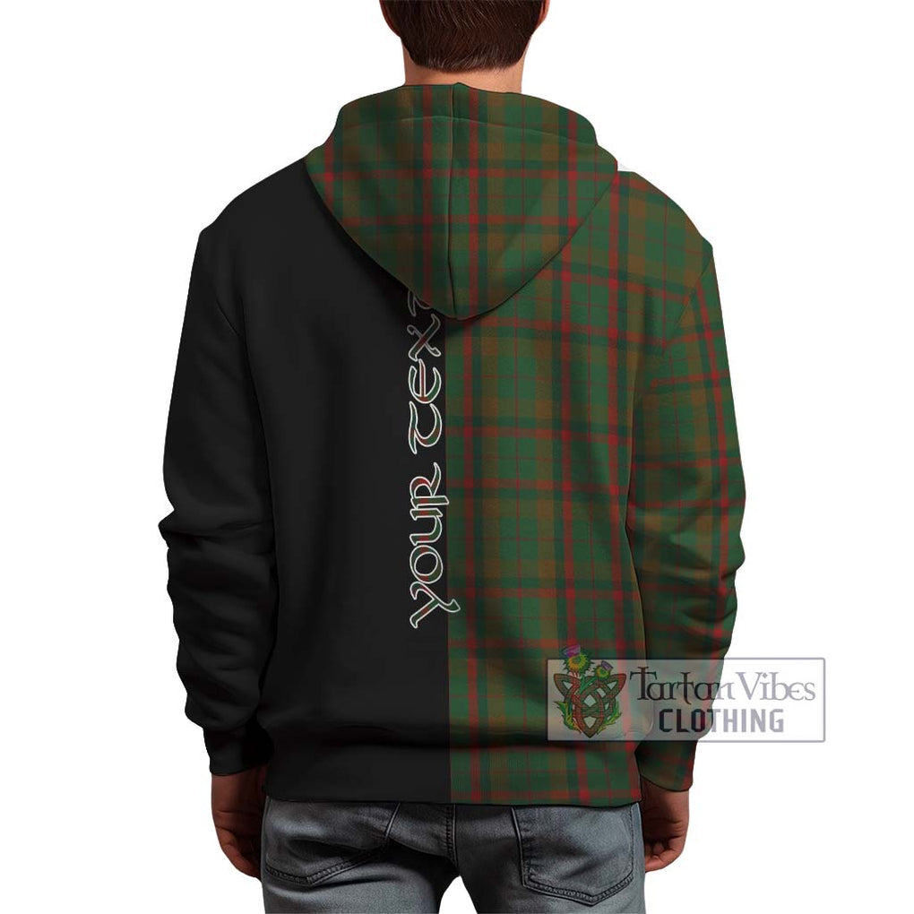 MacNaughton Hunting Tartan Hoodie with Family Crest and Half Of Me Style - Tartanvibesclothing Shop