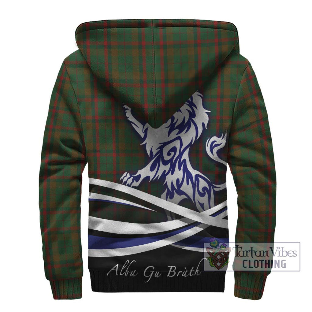 MacNaughton Hunting Tartan Sherpa Hoodie with Alba Gu Brath Regal Lion Emblem - Tartanvibesclothing Shop