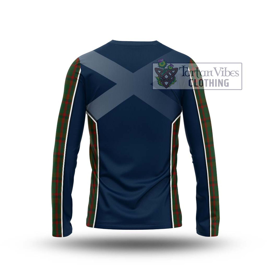 MacNaughton Hunting Tartan Long Sleeve T-Shirt with Family Crest and Lion Rampant Vibes Sport Style - Tartan Vibes Clothing