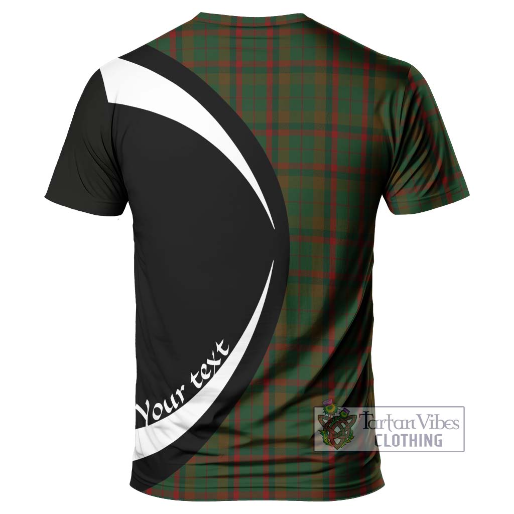 Tartan Vibes Clothing MacNaughton Hunting Tartan T-Shirt with Family Crest Circle Style