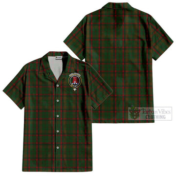 MacNaughton Hunting Tartan Cotton Hawaiian Shirt with Family Crest