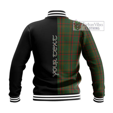 MacNaughton Hunting Tartan Baseball Jacket with Family Crest and Half Of Me Style