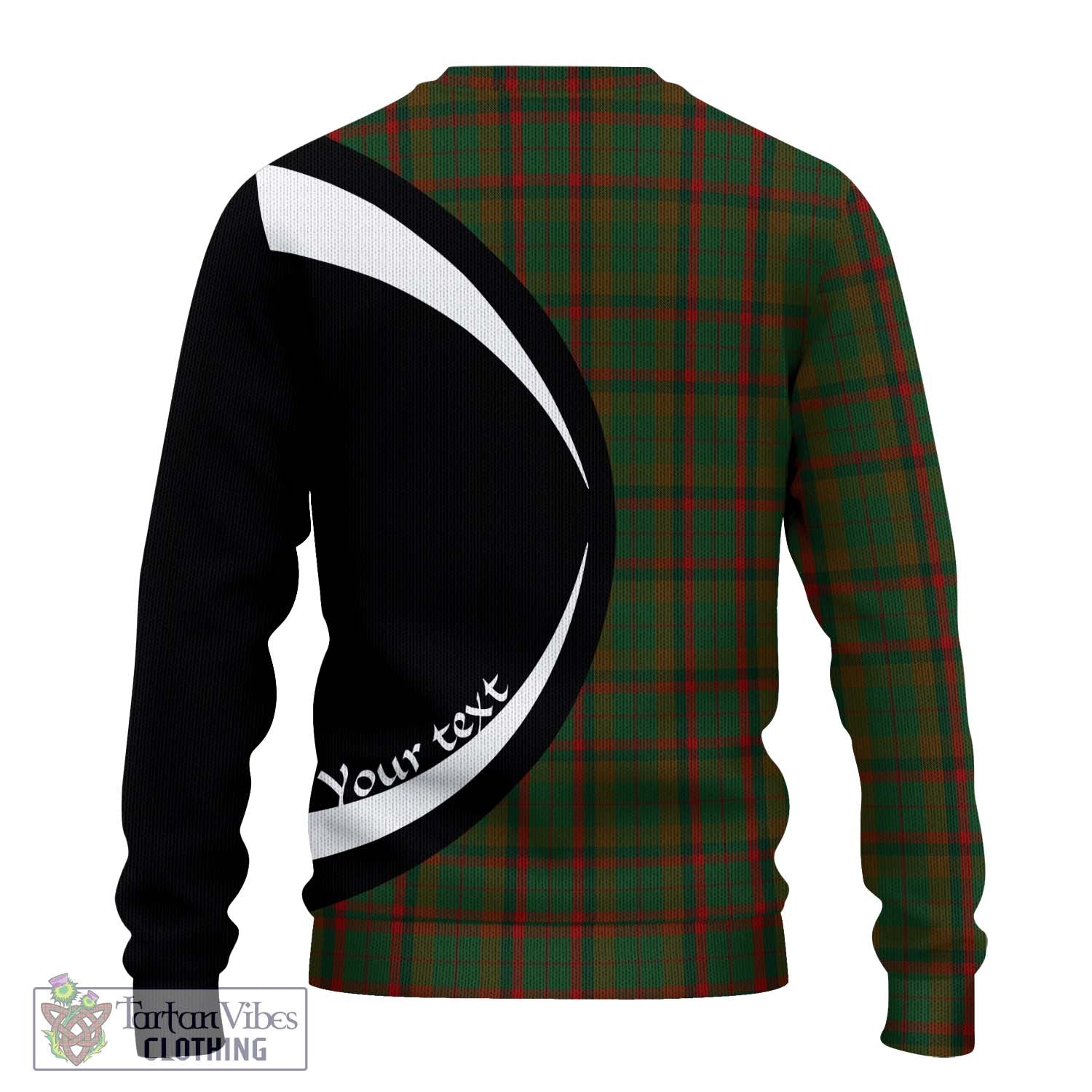 MacNaughton Hunting Tartan Knitted Sweater with Family Crest Circle Style - Tartan Vibes Clothing