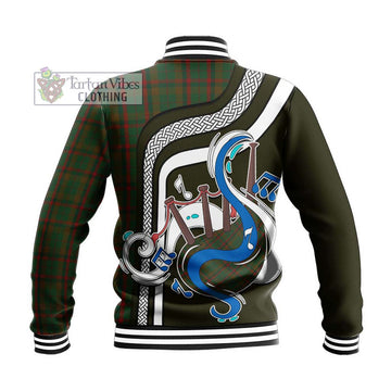 MacNaughton Hunting Tartan Baseball Jacket with Epic Bagpipe Style