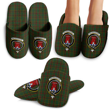 Macnaughton Hunting Tartan Home Slippers with Family Crest