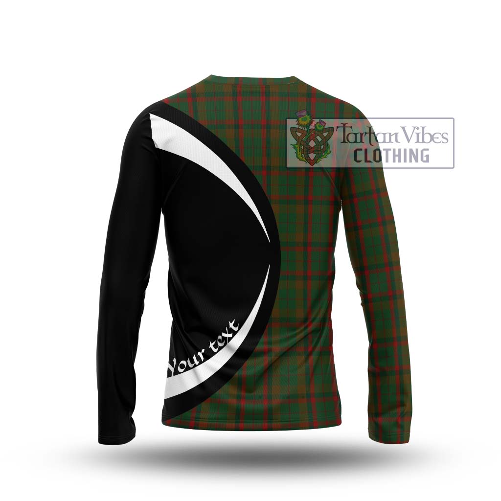 MacNaughton Hunting Tartan Long Sleeve T-Shirt with Family Crest Circle Style - Tartan Vibes Clothing